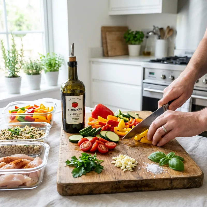 Healthy Recipes for Diabetes: A Clinical Guide to Glycemic-Friendly Meals Fresh vegetables being chopped on a cutting board representing diabetes meal prep