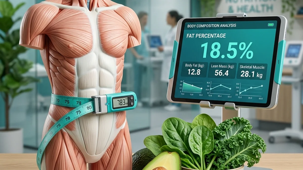 Clinical image showing a waist circumference measurement using a soft measuring tape, symbolizing health progress.