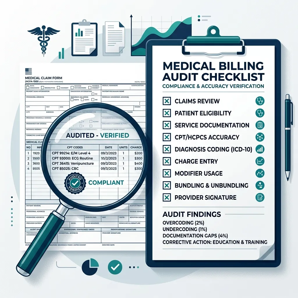 medical billing audit process and cpt codes verification